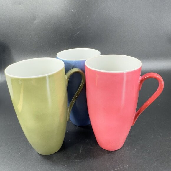 Seyei Fine China Porcelain Small Cups Mugs With Handles Set 3 Made In Japan VTG - Picture 6 of 12